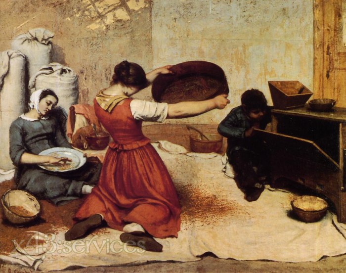 Gustave Courbet - Die Kornsieberinnen - The Grain Sifters
